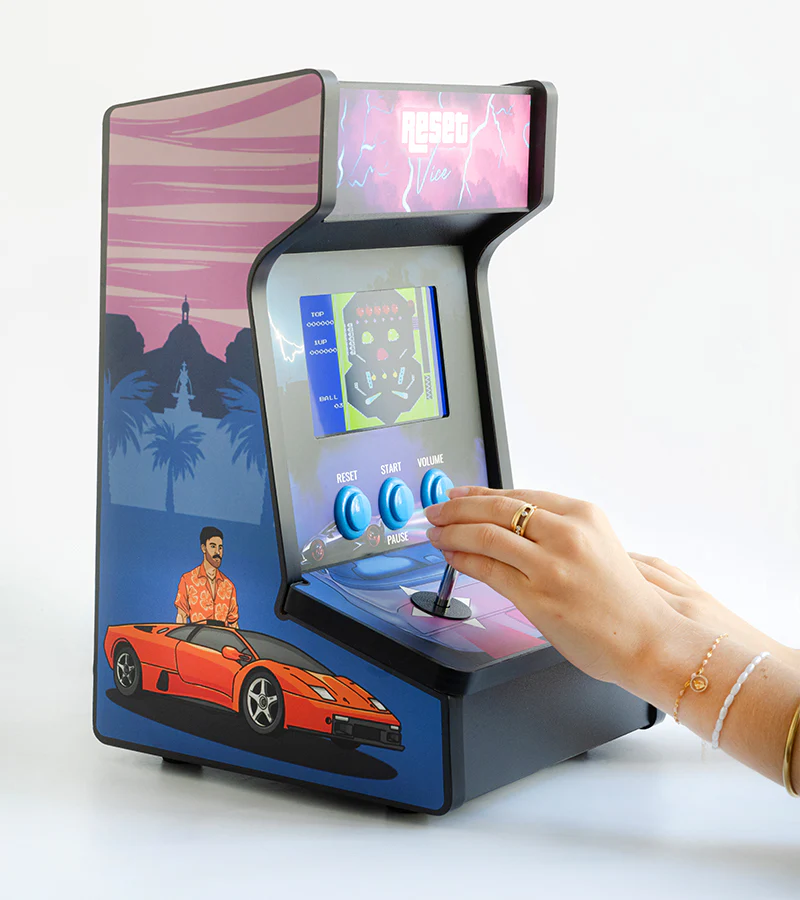 Borne d'arcade rétro en bois 190 jeux (grand modèle) - Image 2