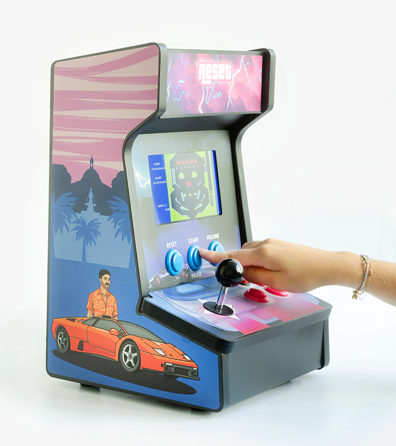 Borne d'arcade rétro en bois 190 jeux (grand modèle) - Image 5