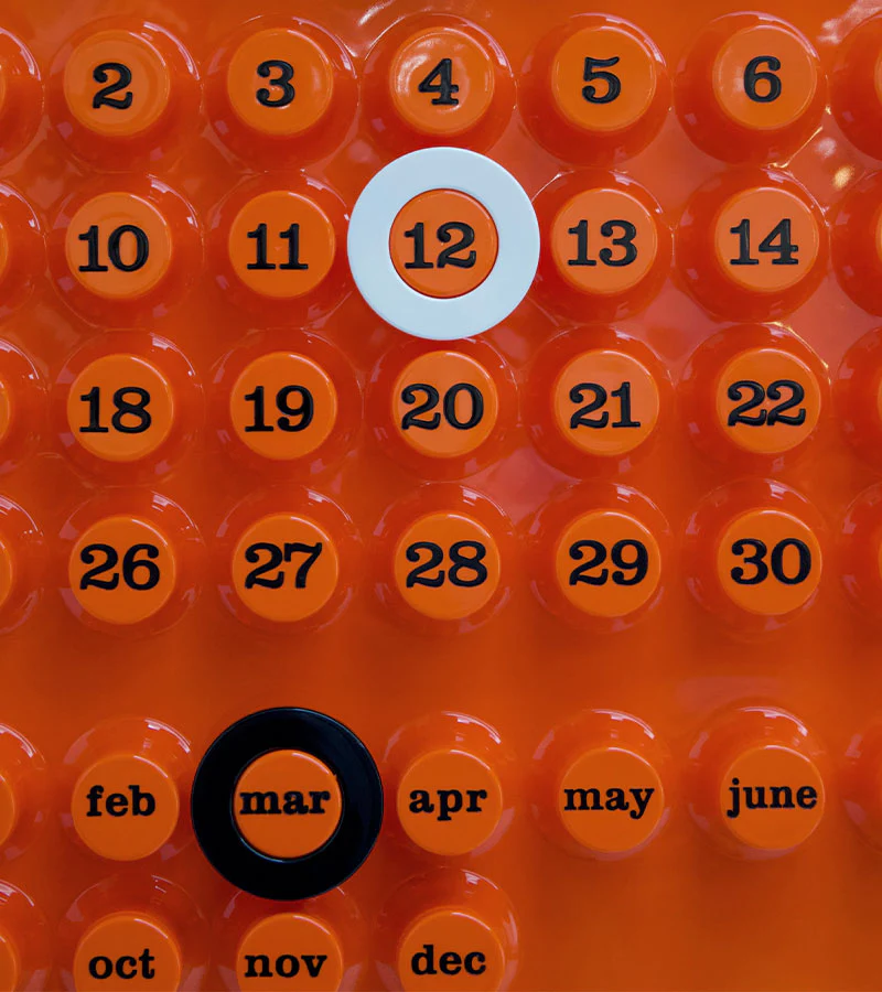 Calendrier perpétuel orange - Ring a Date - Image 4