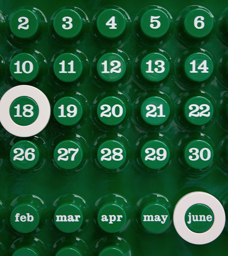 Calendrier perpétuel vert - Ring a Date - Image 9
