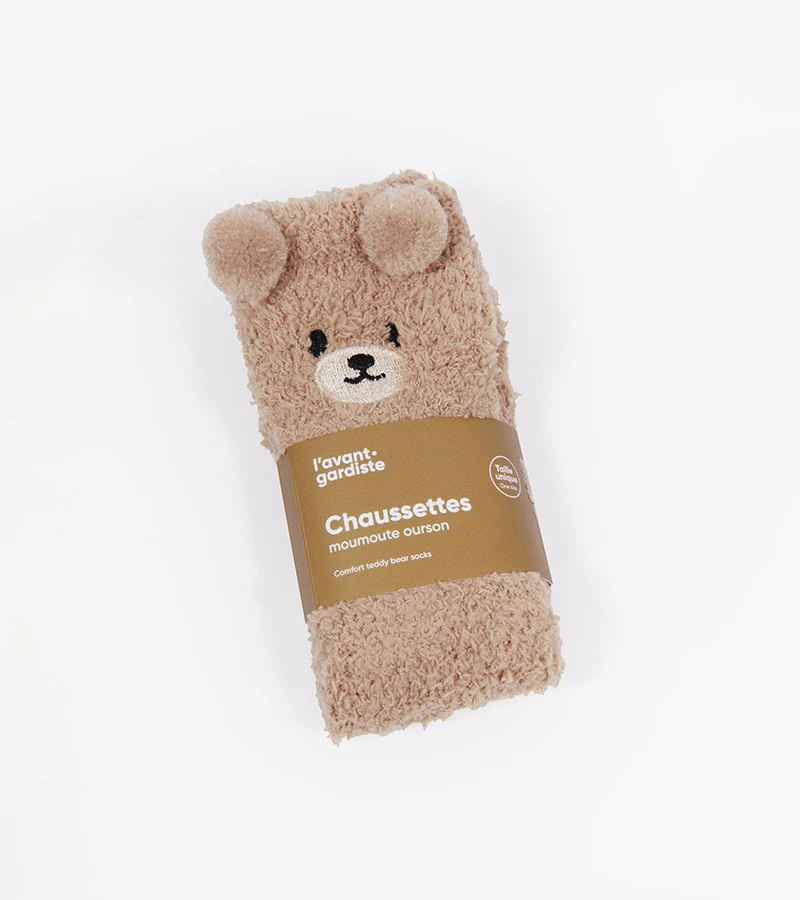 Chaussettes ourson en moumoute - Image 3