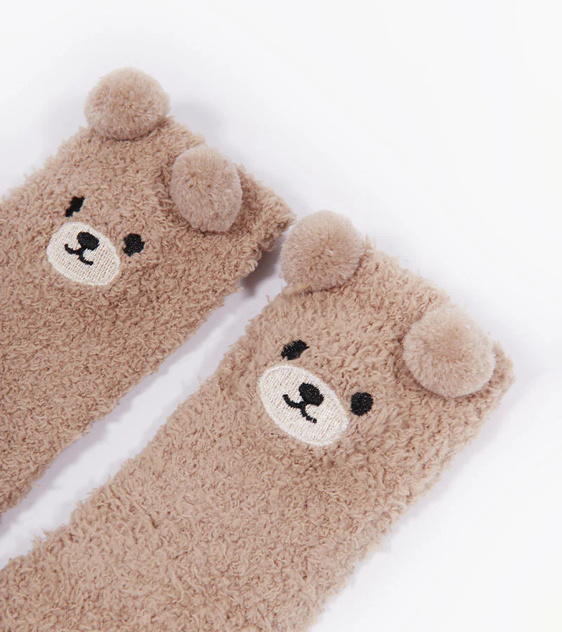 Chaussettes ourson en moumoute - Image 5