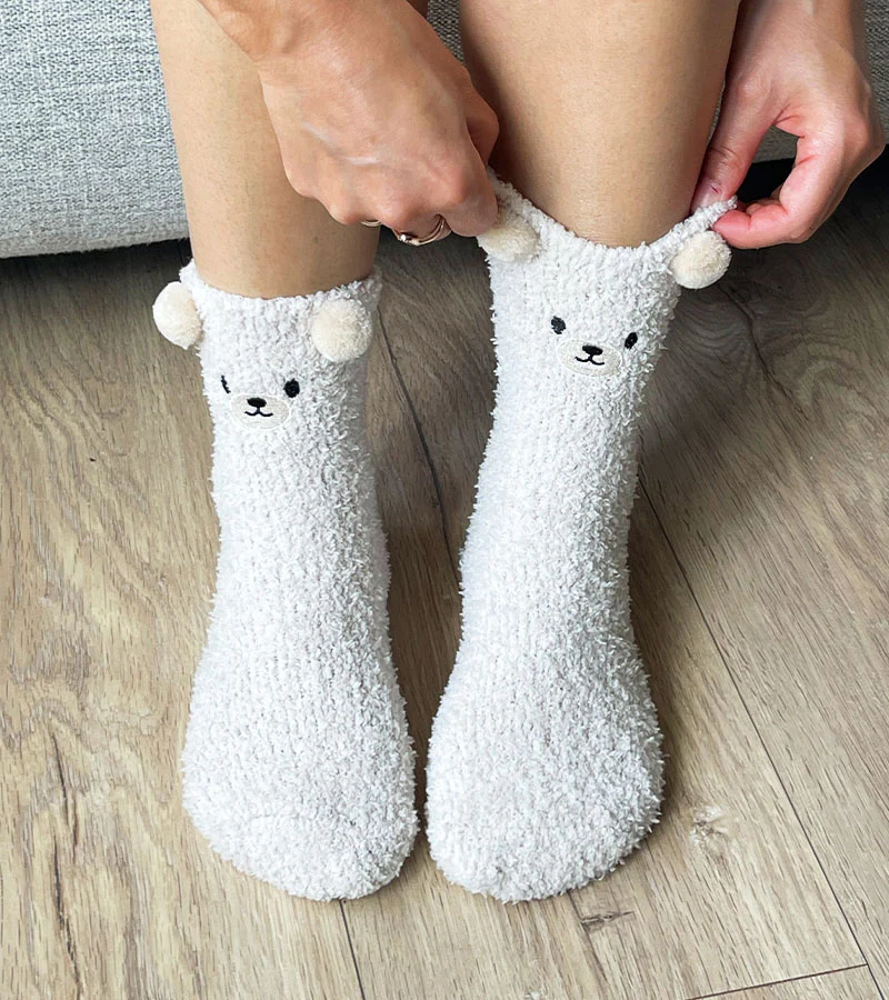 Chaussettes ourson en moumoute - Image 6