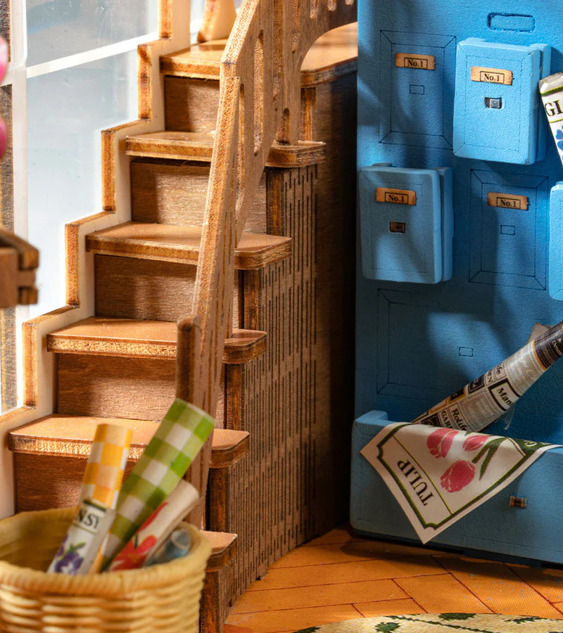 Kit DIY maison miniature en serre-livre - Garden House - Image 5