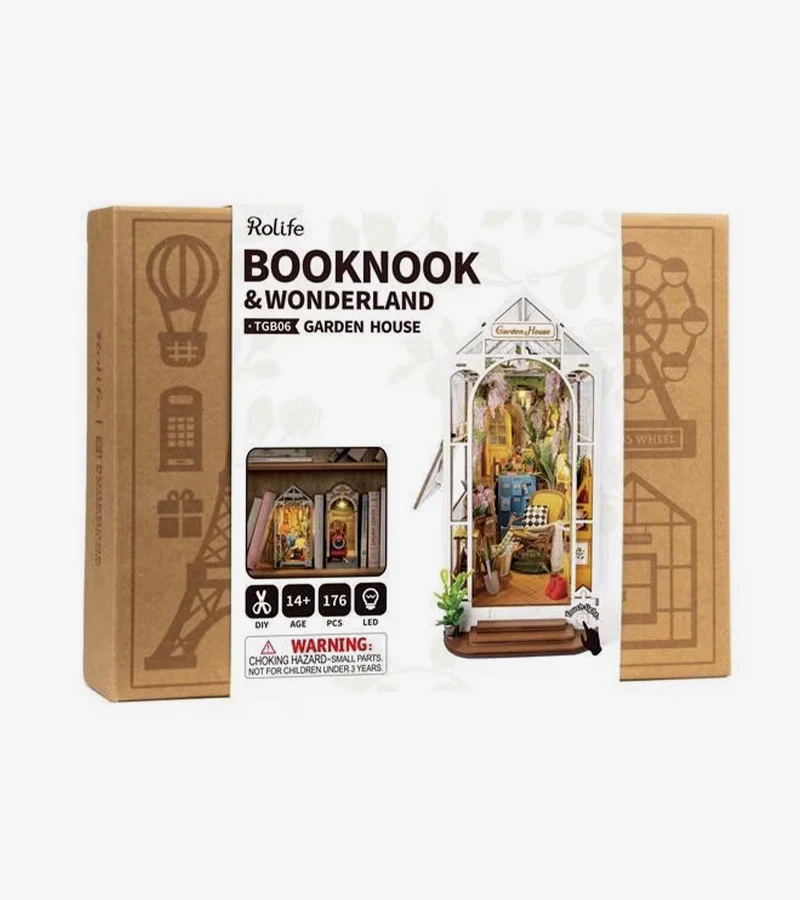 Kit DIY maison miniature en serre-livre - Garden House - Image 8