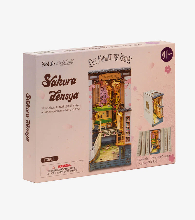 Kit DIY maison miniature en serre-livre - Sakura Densya - Image 7