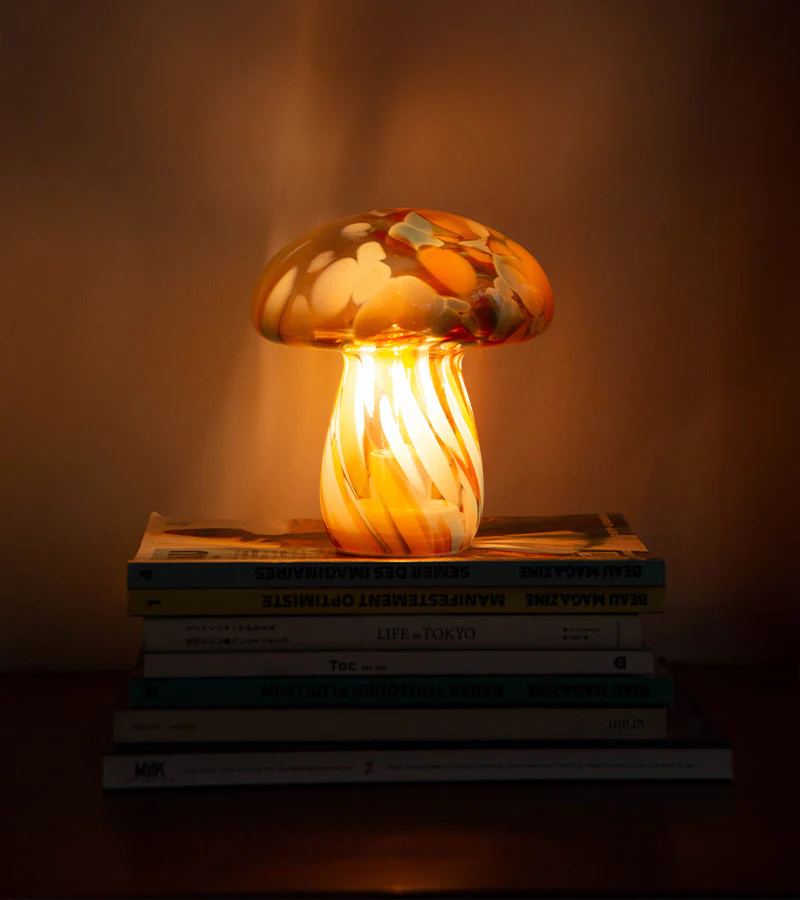 Lampe champignon chips en verre, sans fil - Image 3