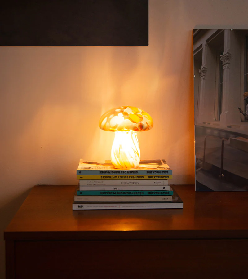 Lampe champignon chips en verre, sans fil - Image 7