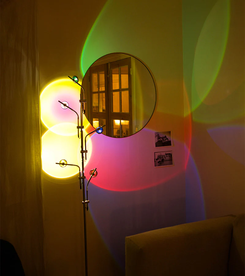Lampadaire coucher de soleil à 5 spots - Image 6