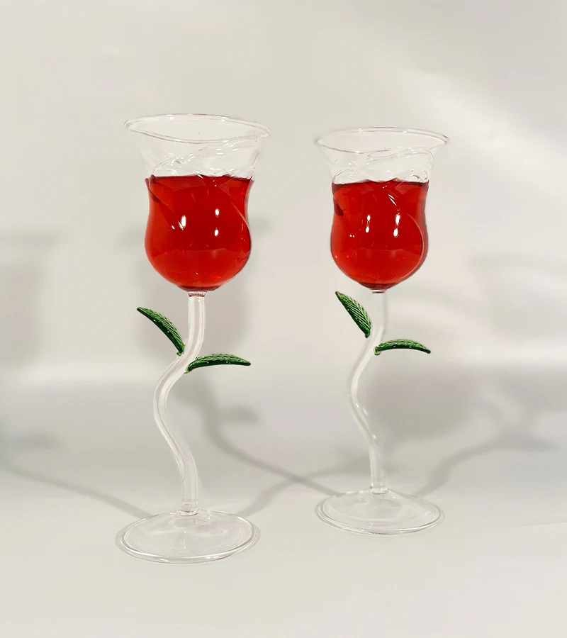 Set de 2 verres en forme de Roses - Image 3