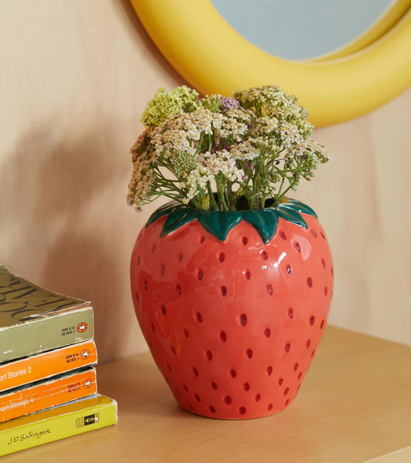 Vase fraise en céramique - Image 4