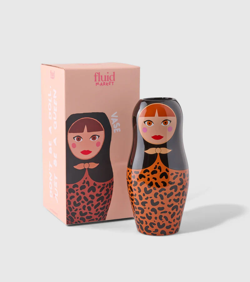 Vase poupée russe léopard - Image 3