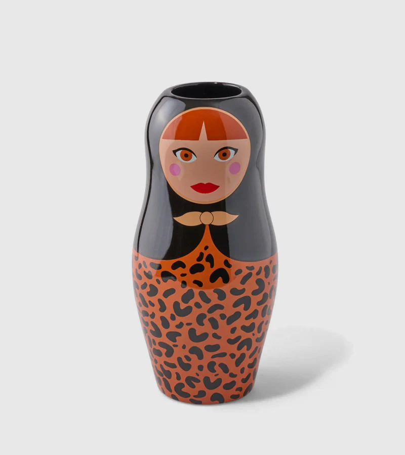 Vase poupée russe léopard - Image 4